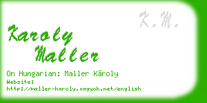 karoly maller business card